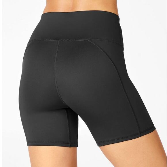 Fabletics High-Waisted UltraCool Shorts Black High Rise Biker Shorts Small - Picture 3 of 8